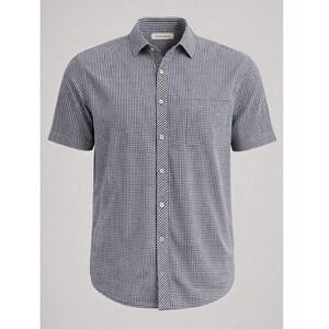 James Campbell Gingham Button Up Shirt‎ Mens M Blue White Cotton Casual